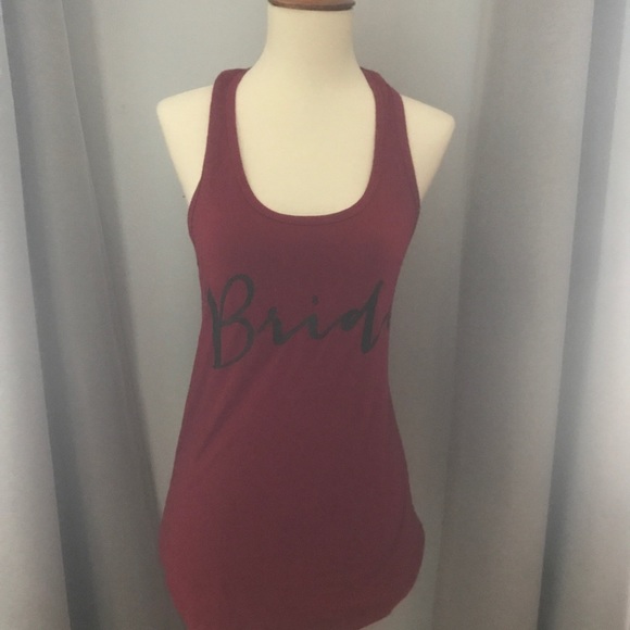 Bride tank top burgundy - Picture 2 of 3